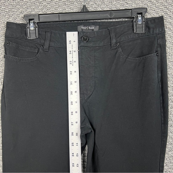 White House Black Market Jeans Skinny Flare Women's 6R Black Mid Rise Stretch - Picture 5 of 14
